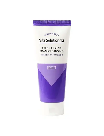 Valomos veido putos su šviesinimo efektu Jigott Vita Solution 12 Brightening Foam Cleansing prausiklis su šaltalankiais 180 ml