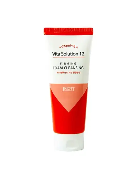 Stangrinančios prausimosi putos Jigott Vita Solution 12 Firming Foam Cleansing veido prausiklis su kolagenu 180 ml